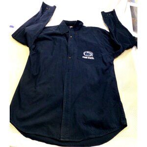 Penn State Nittany Lions Navy Button-Up Long Sleeve Shirt X-Large By Three Squar